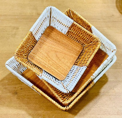 Ensemble de 3 Paniers à Pain Carré