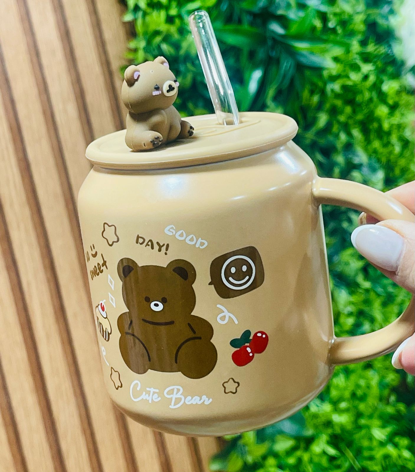 Mug avec Paille en Verre