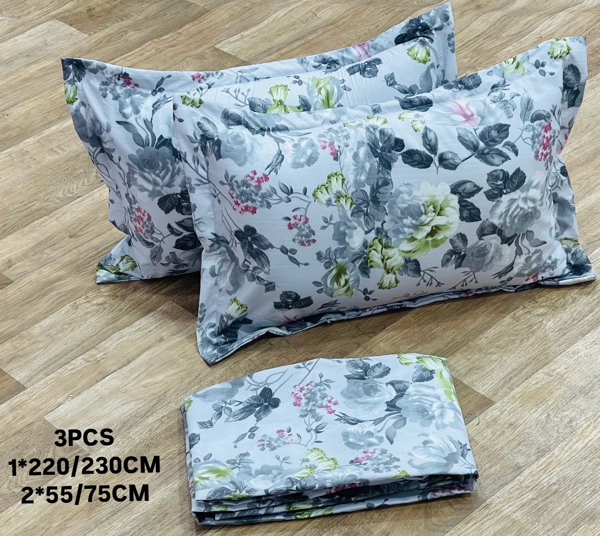Drap 2 places 230*220/55*75cm ملحفة و قشور مخادد