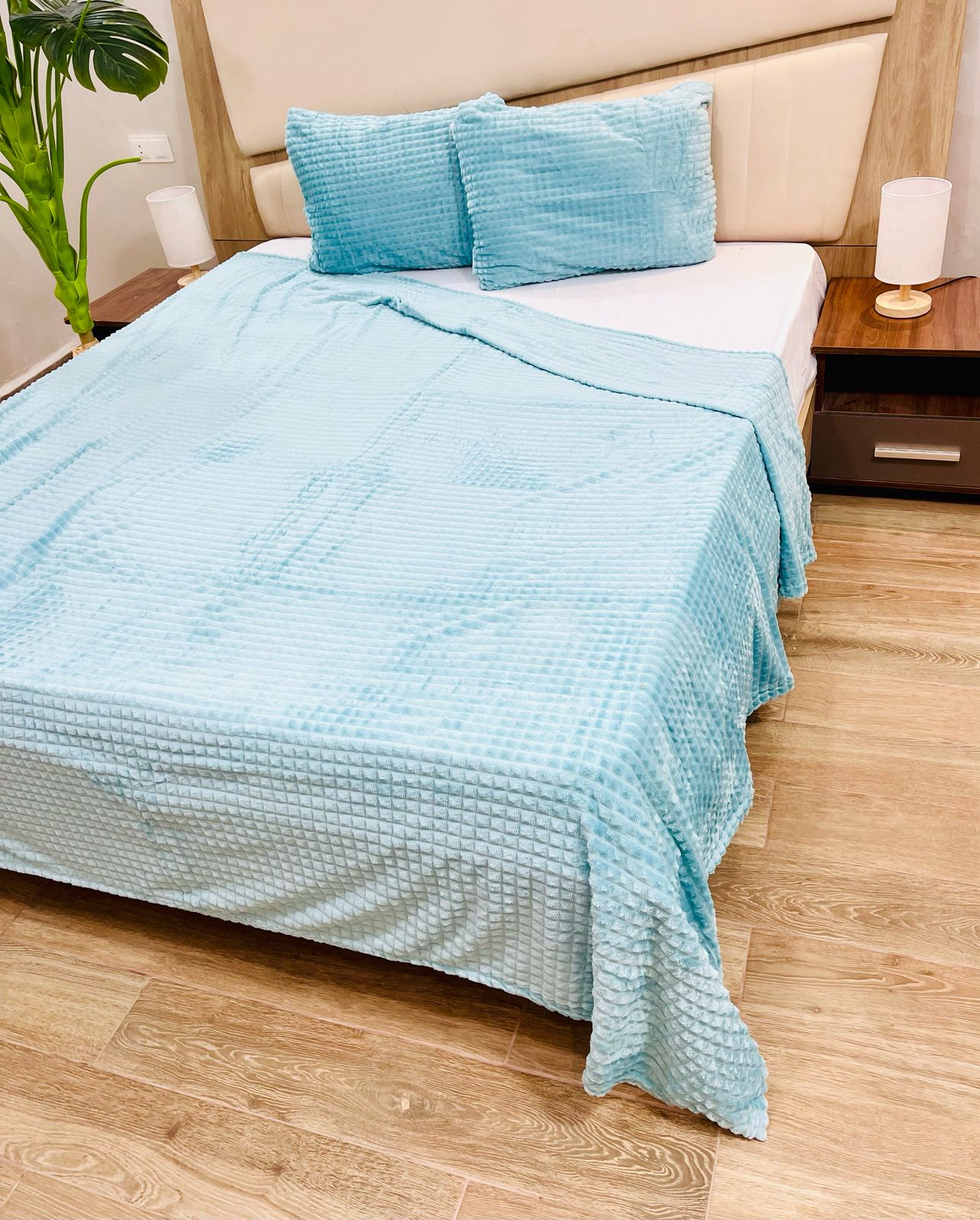 Drap2 places + 2 coussin دفايا