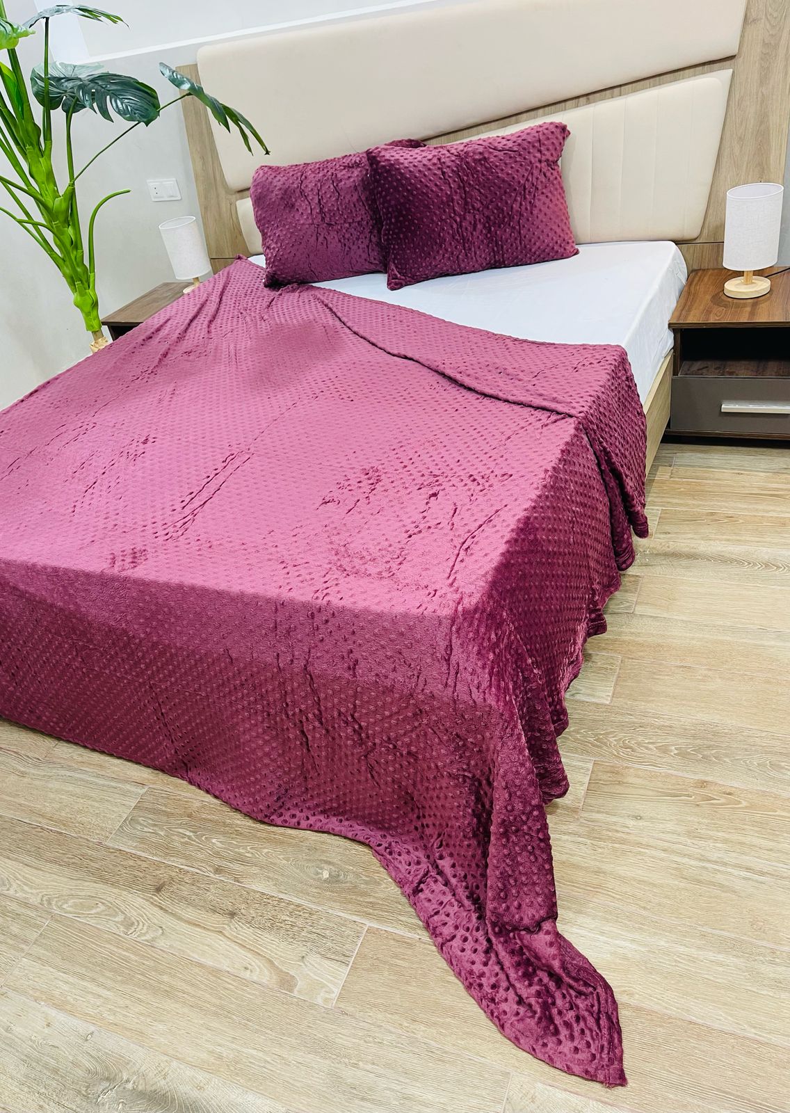 Drap2 places + 2 coussin دفايا