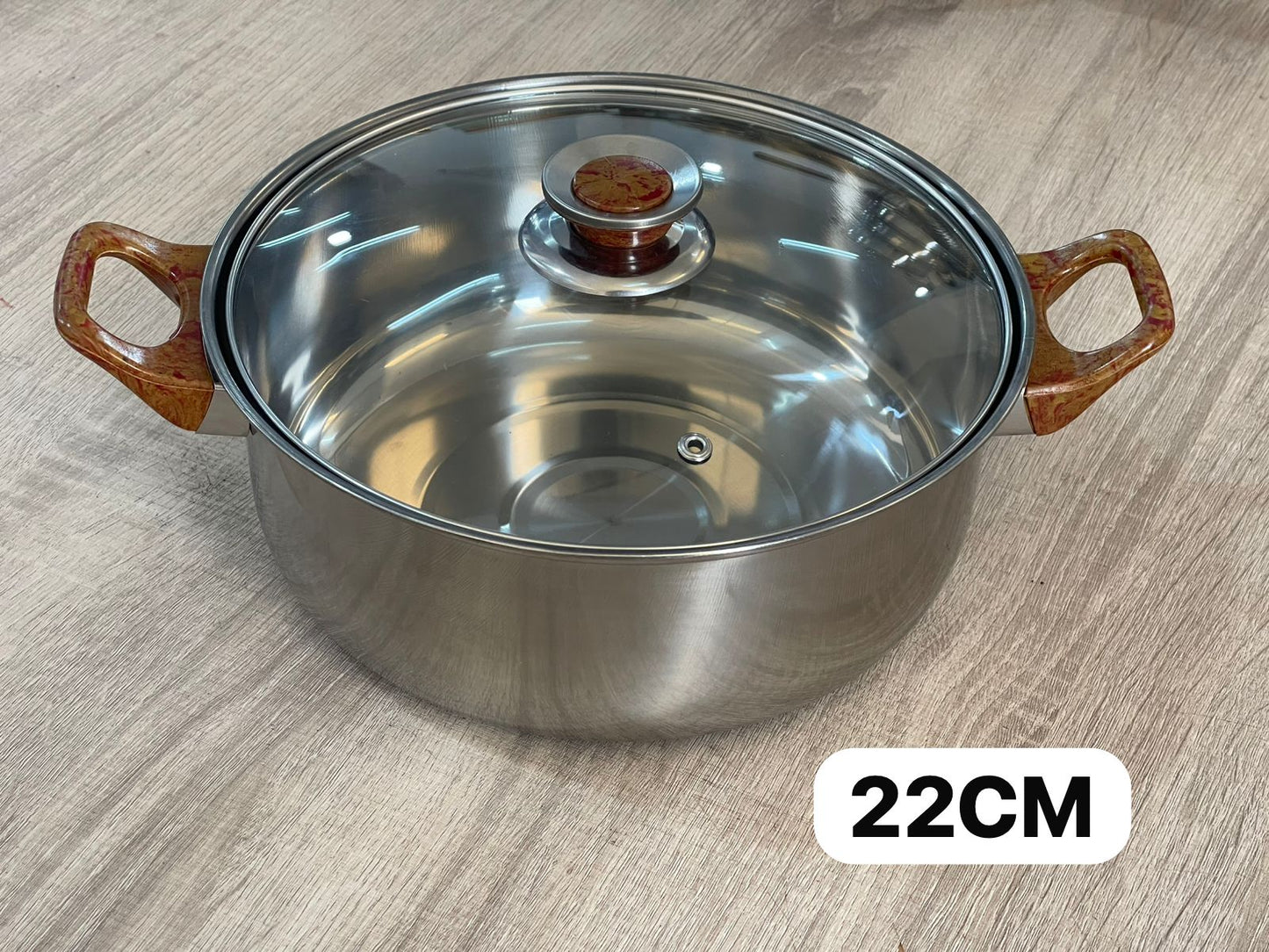 Marmite faitout 22 cm طنجرة manche marron