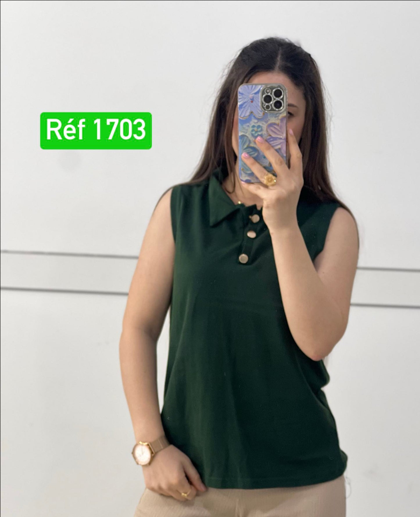 Pull Polo sans manche