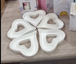 5 pièces en céramique cœur