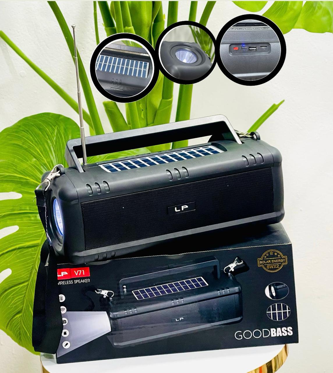 Enceinte Bluetooth LP-V71 Super Bass Radio 8 W Portable Sans Fil FM Subwoofer Volume Fort
