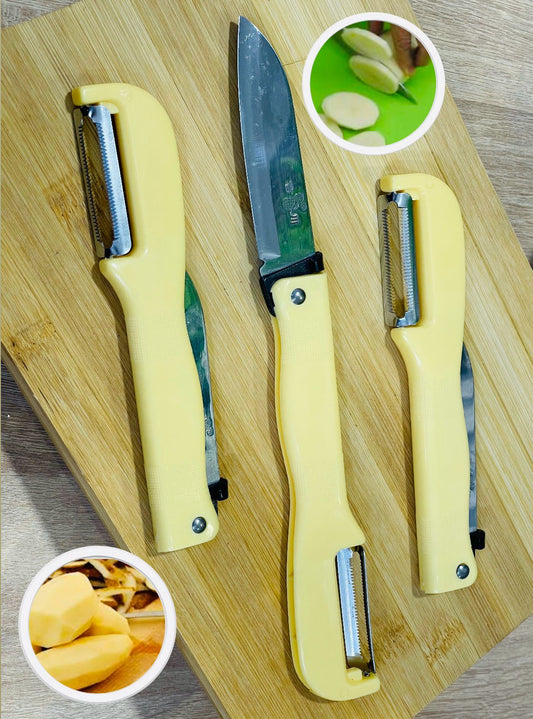 3 pièces couteau سكينة +éplucheur pomme de terre مِقْشَرَة