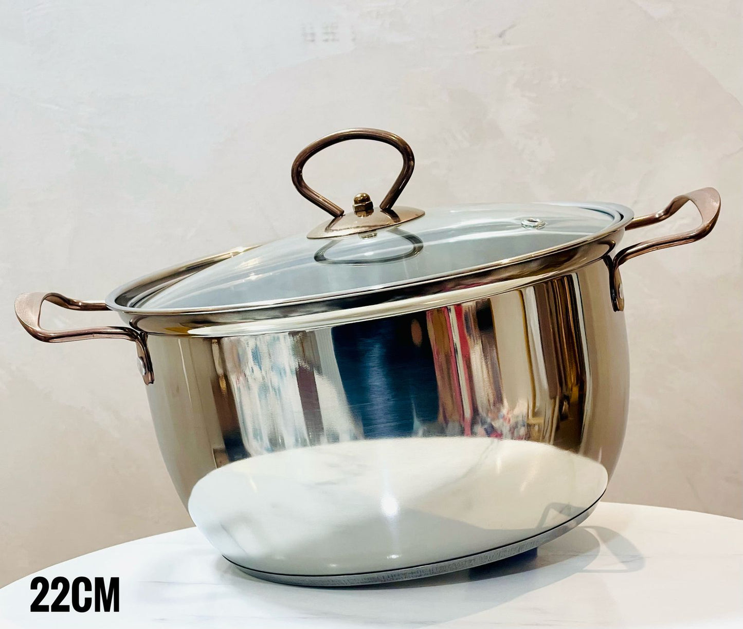 Faitout 22cm bronze  طنجرة بغطاء