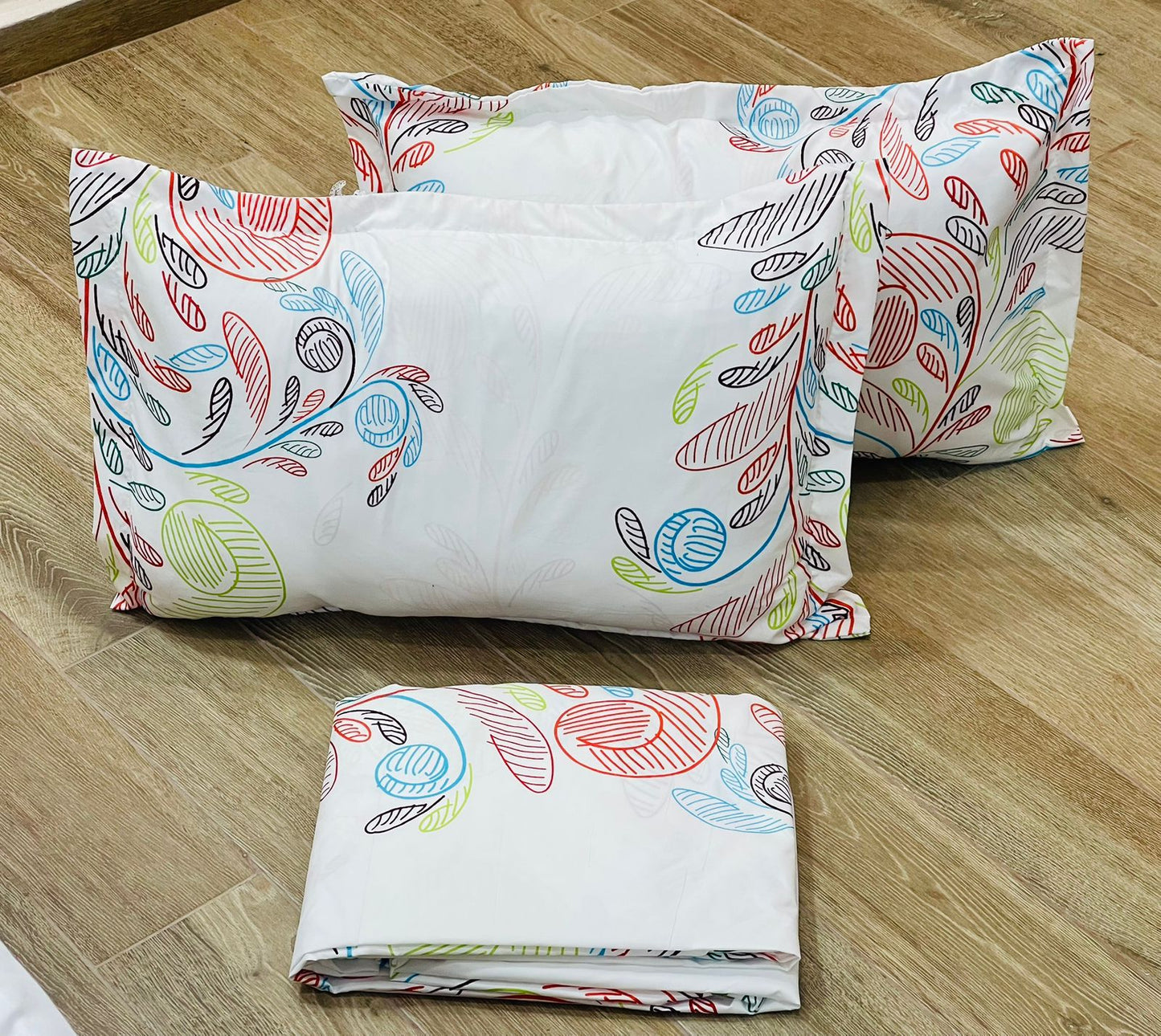 Drap 2 places 220*230/55*75cm ملحفة و قشور مخادد