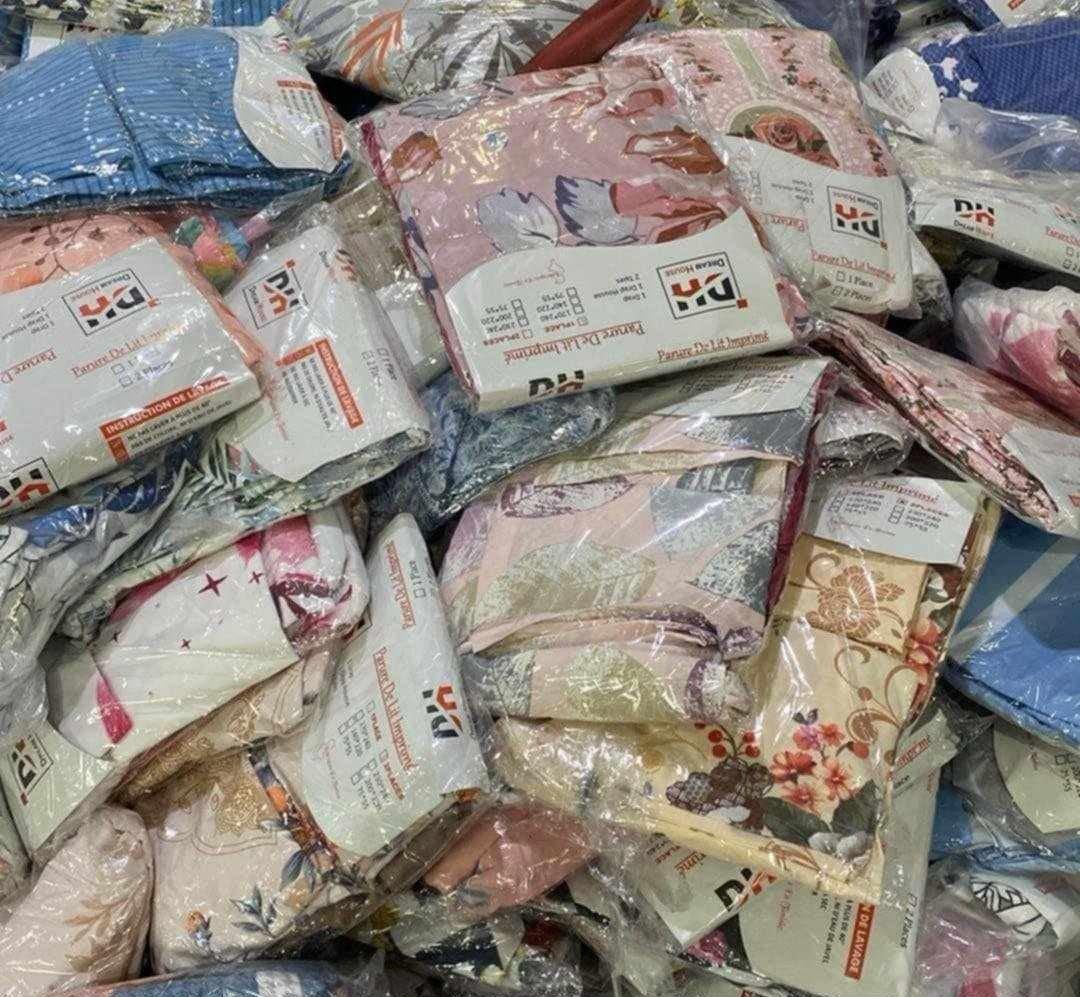 Drap Housse 2 places ملحفة غطاء و قشور مخادد مدموجين