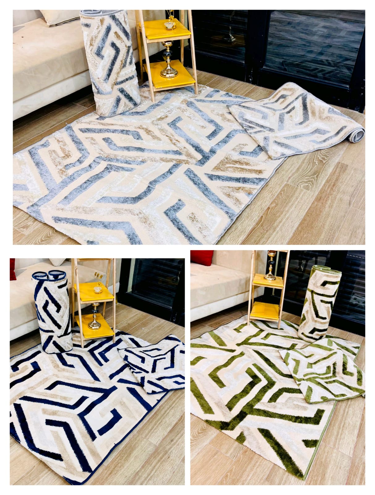 Tapis 3 pièces Carthage اللون و نقشة مدموجين