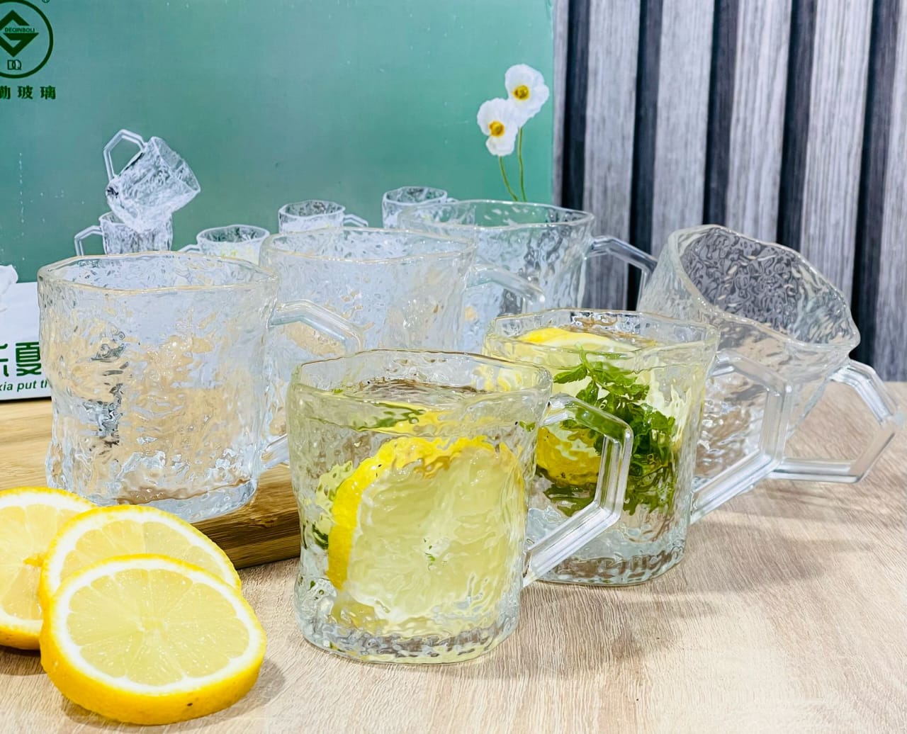 Service à eau 6 Pièces en Verre