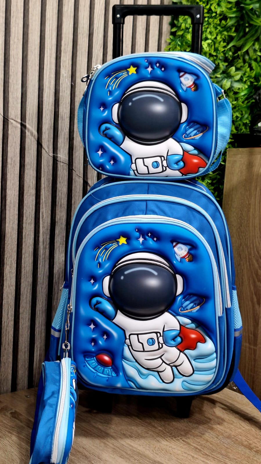 3 Pièces Cartable Avec Support sac Repas et Trousse Pour Garçon