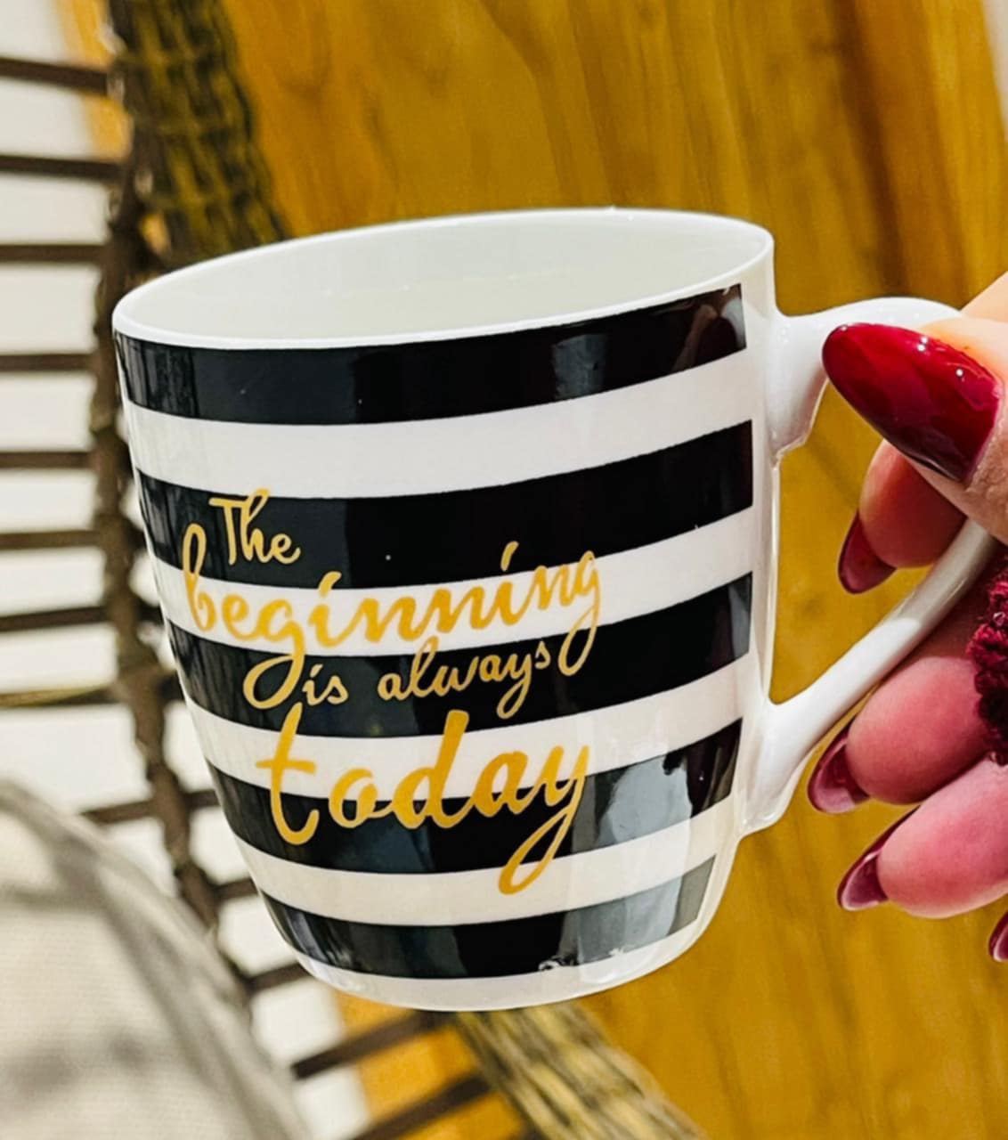 4 tasses كيسان نقشة مدموجة