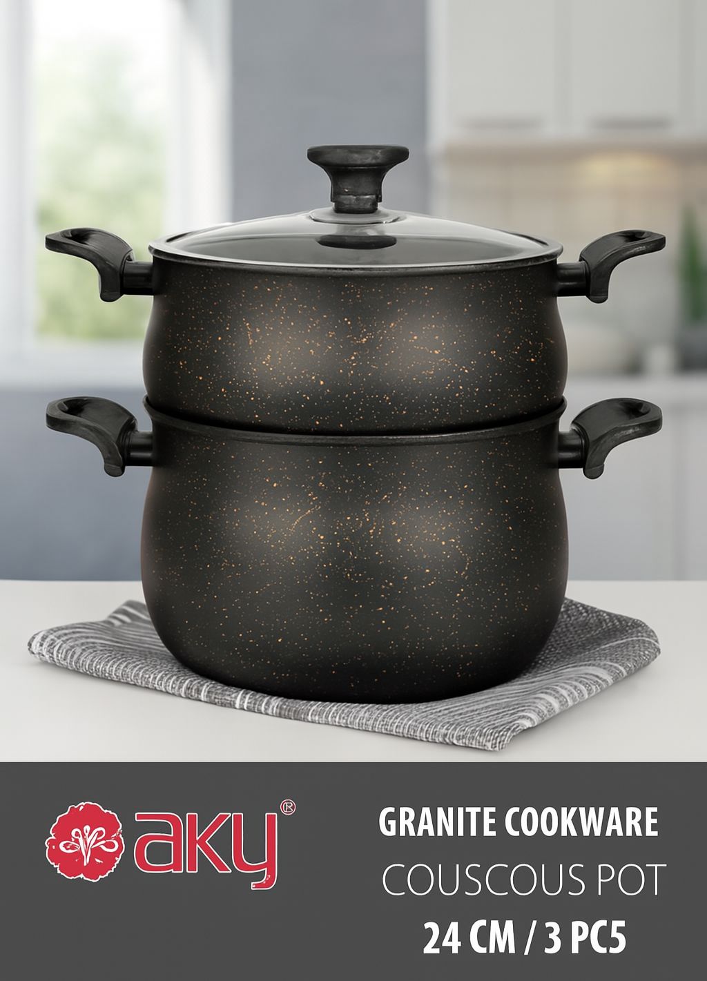 Couscoussière 24 cm noir مقفول