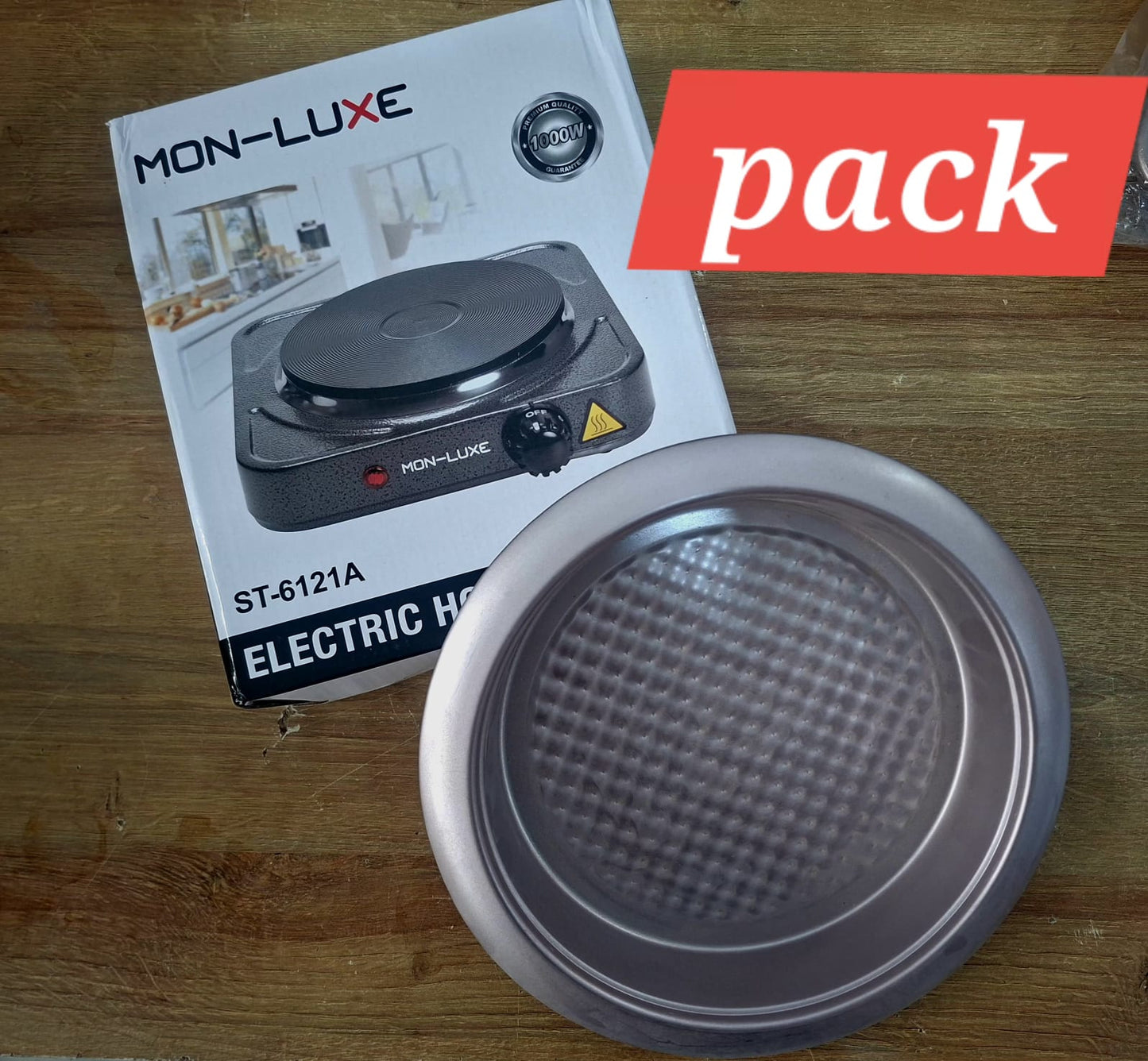 Pack Hot Plate Réchaud Electrique à 1 Feu + moule rond