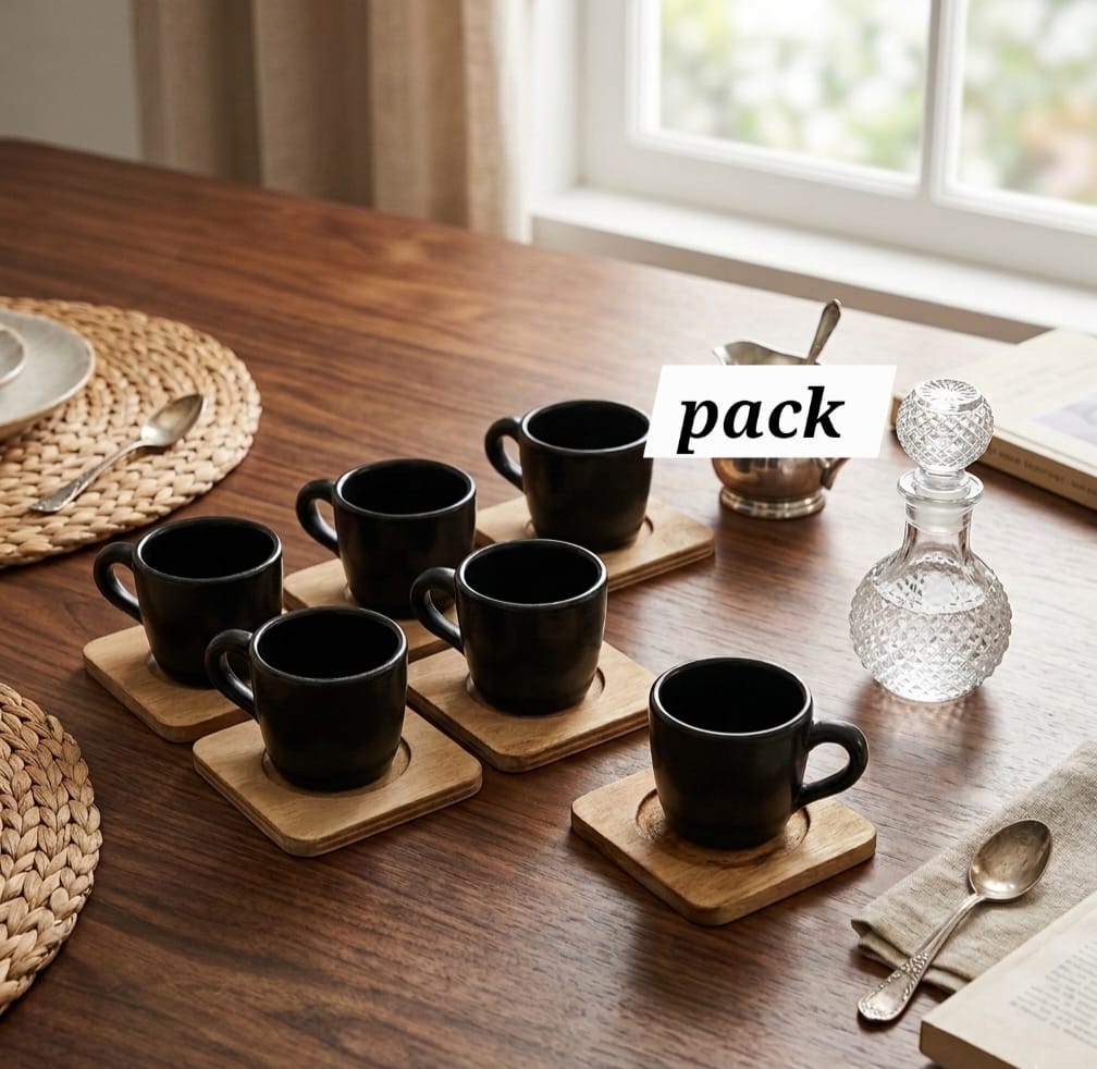 Pack مدموج mini carafe + 6 tasses + sous tasses
