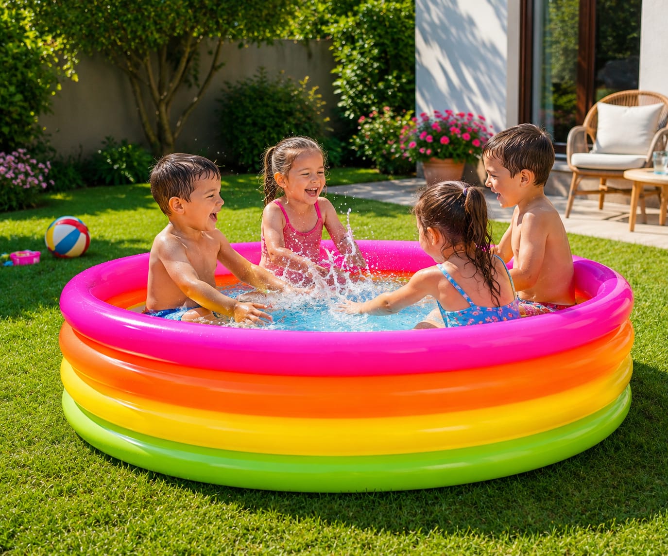 Piscine 4 anneaux 1.68⌀ x46cm GM