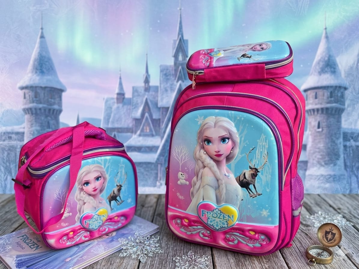 Cartable Avec Support sac Repas et Trousse Pour Fille