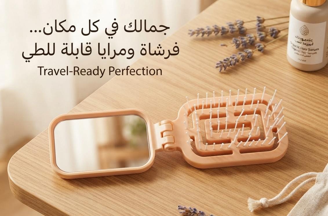 Brosse Démêlante De Poche avec Miroir
