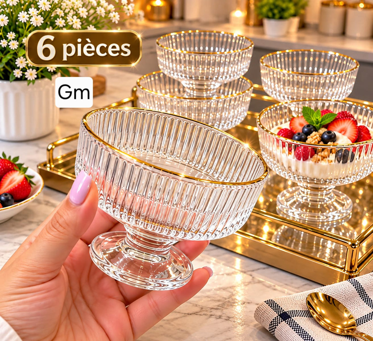 service en verre 6 pièces Gm