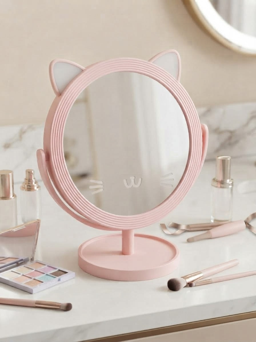 miroirs de maquillage de table en rose