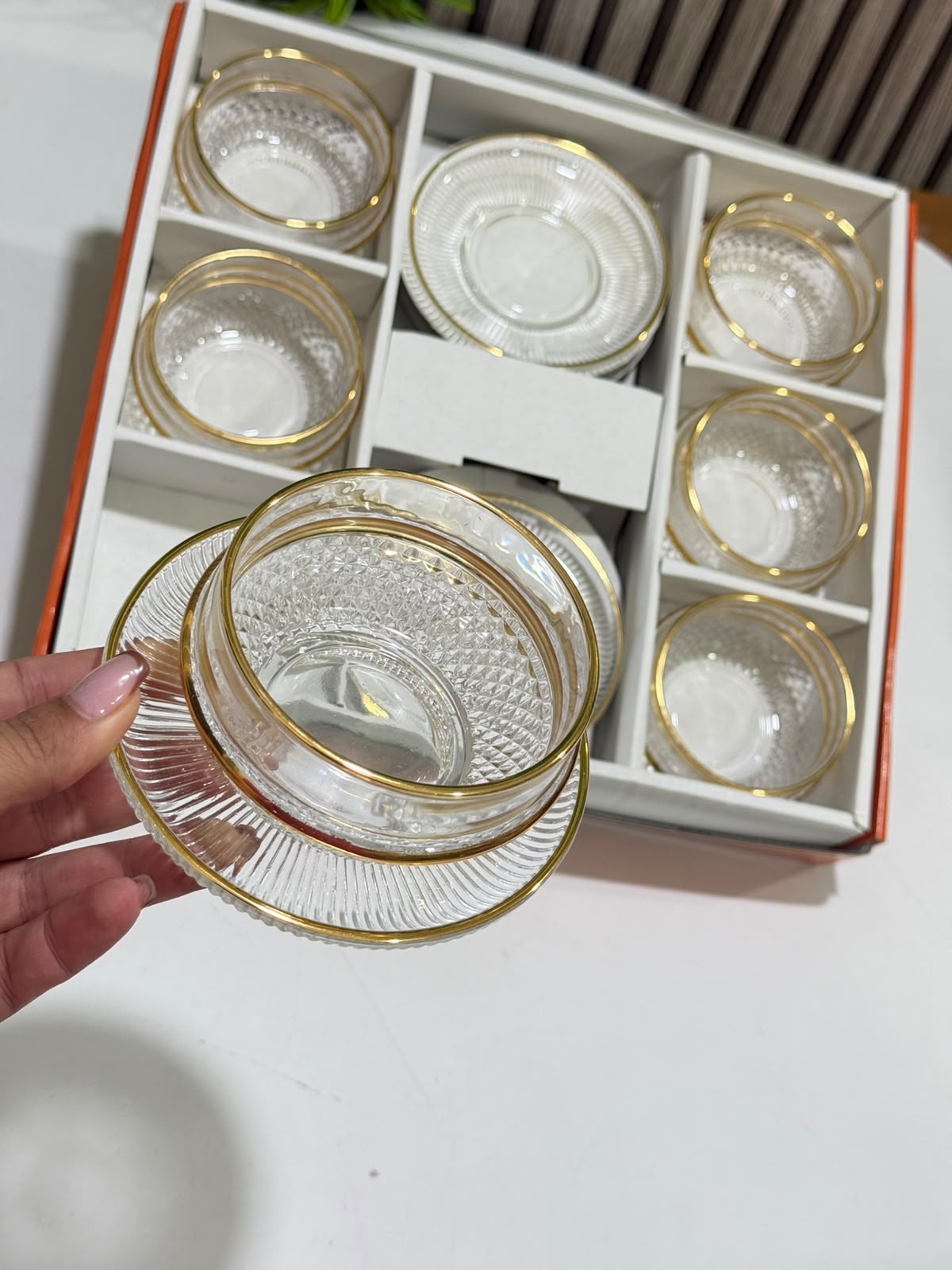 Set de Bols & Assiettes en Verre