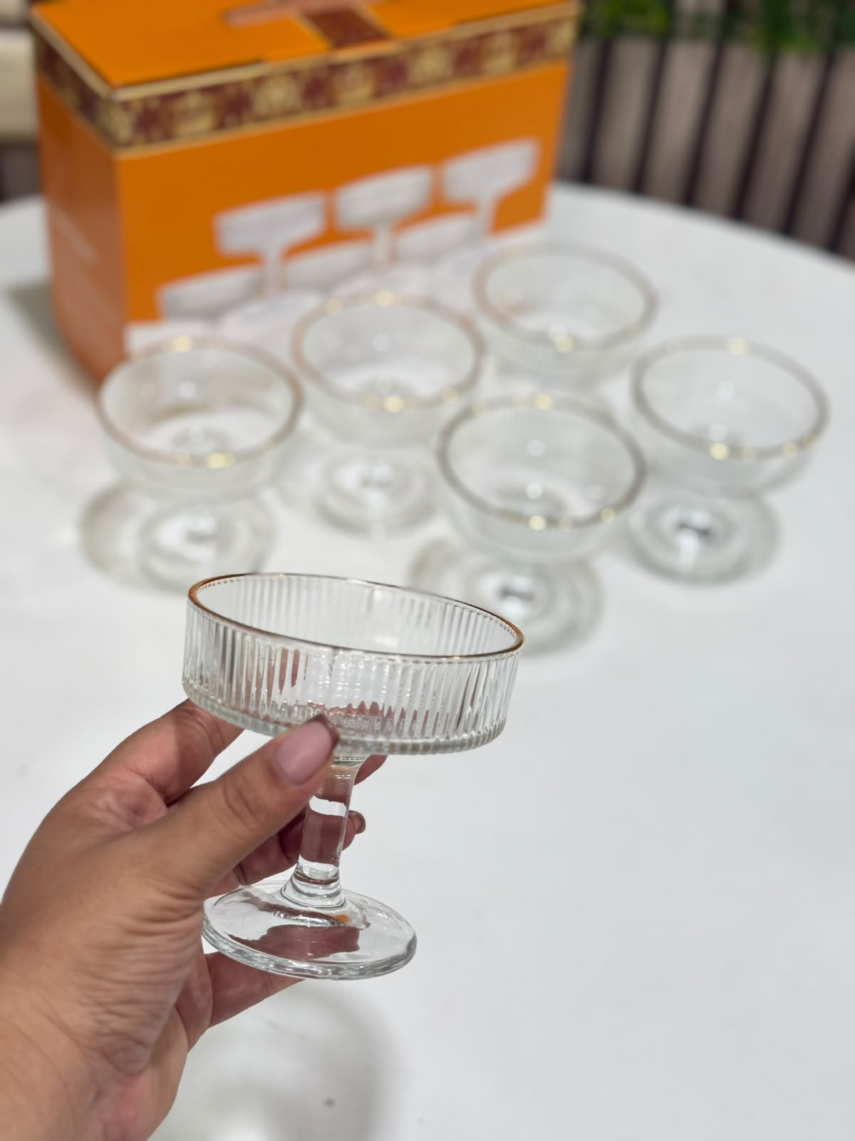 Service de 6 coupes en Verre