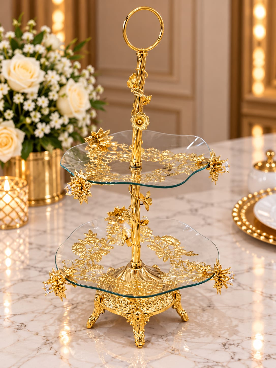 Présentoir gâteaux 2 étages