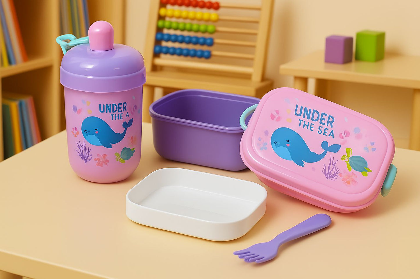 Lunch Box Rectangulaire + Bouteille