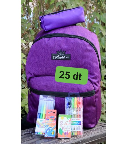 - cartable+ trousse + pack stylos