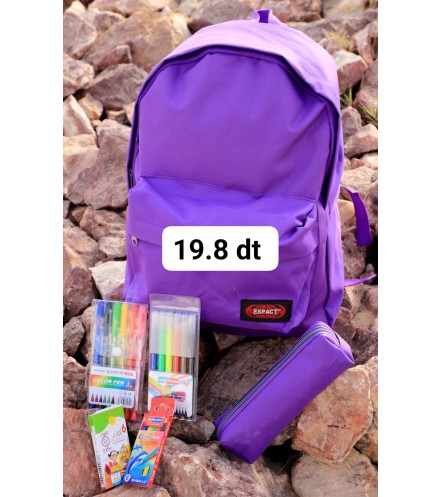 - cartable+ trousse + pack stylos