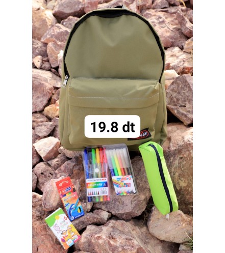 - cartable+ trousse + pack stylos