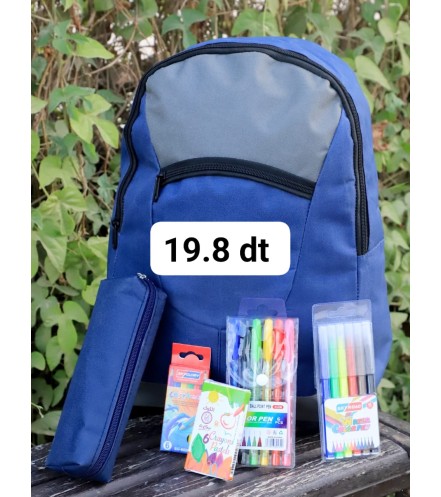 - cartable+ trousse + pack stylos