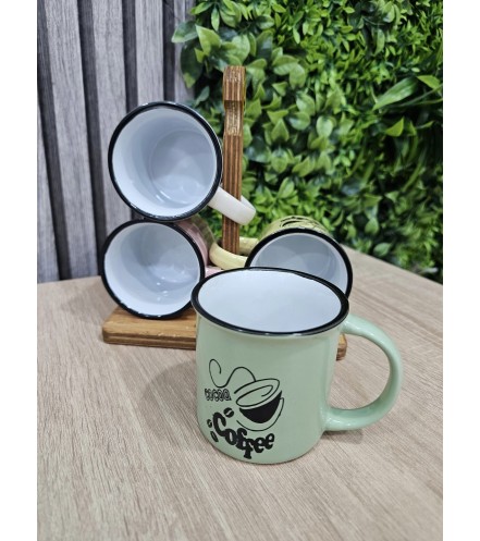 - 4 tasses support en bois