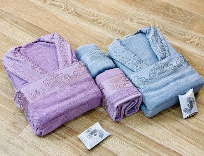 Set de Bain Homme et Femme 6 Pièces Cotton