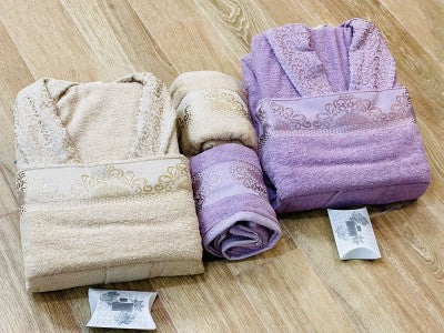 Set de Bain Homme et Femme 6 Pièces Cotton