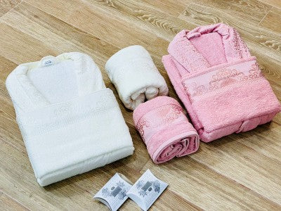 Set de Bain Homme et Femme 6 Pièces Cotton