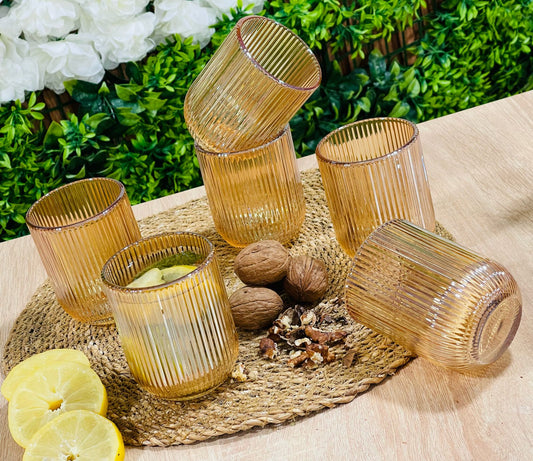 Verre à Eau 6 Pièces en miel