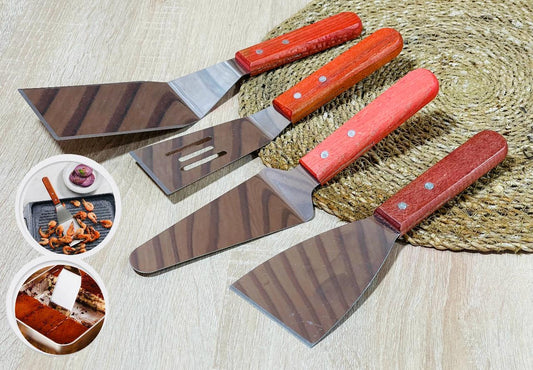 Ensemble de couteaux à fromage avec manche en bois rouge