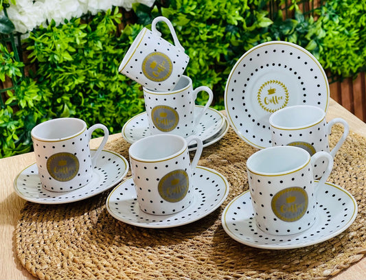 Service café noir point noir فناجن قهوة