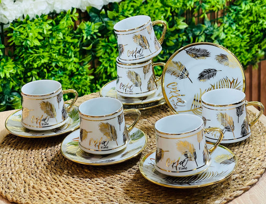 Service café noir فناجن قهوة ريشة