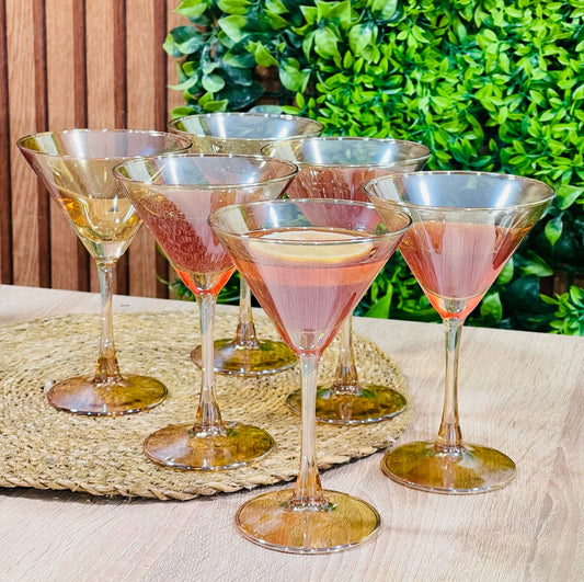 Coupe à Jus en Verre 6 pièces Doré