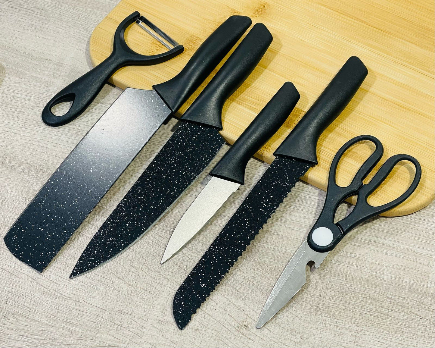 Lot de 6 Pieces en noir مجموعة ادوات مطبخ