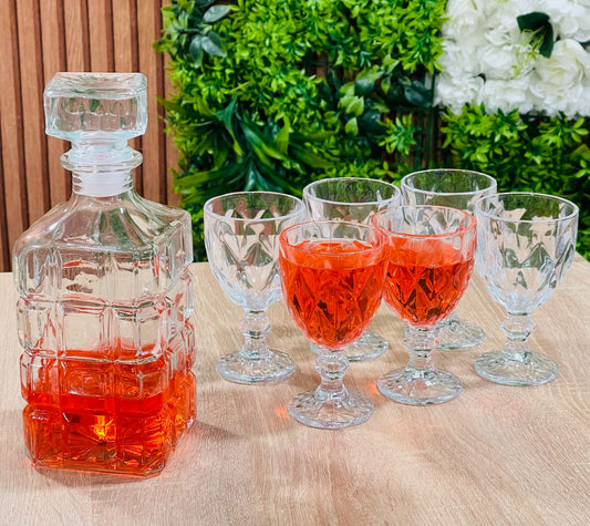 Pack Carafe + 6 coupes مجموعة كراف و اكواب