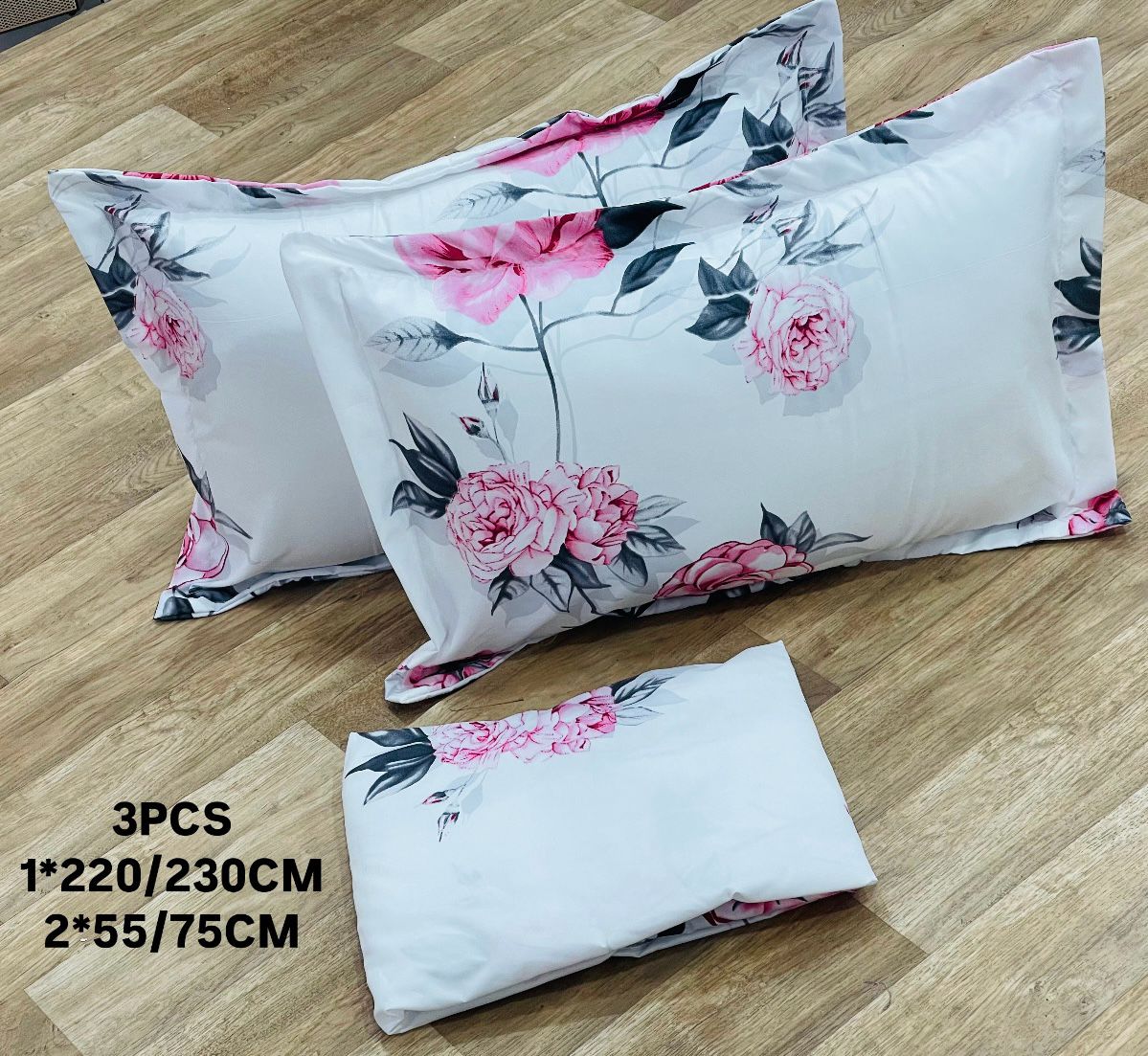 Drap 2 places 230*220cm/55*75cm ملحفة و قشور مخادد