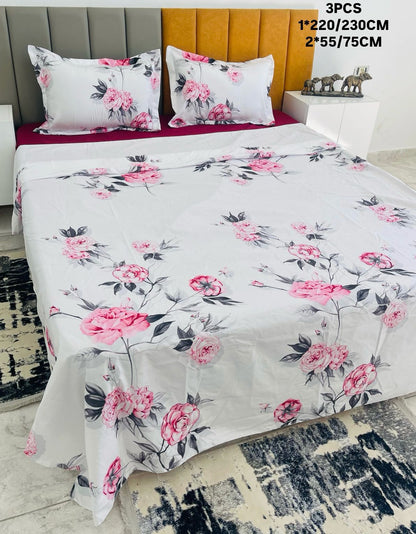 Drap 2 places 230*220cm/55*75cm ملحفة و قشور مخادد