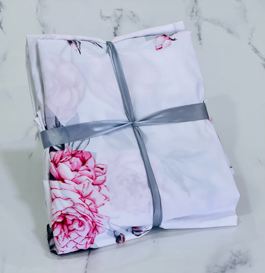 Drap 2 places 220*230/55*75cm ملحفة و قشور مخادد