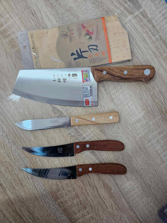 Pack  ساطور  + 3 سكاكن