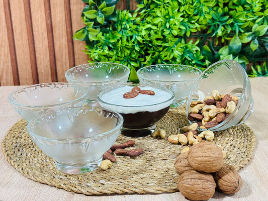 6 bols en verre  صحافي