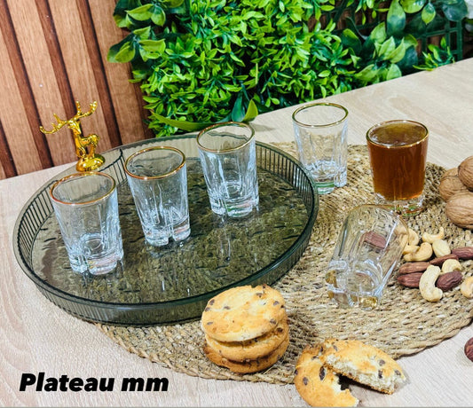 PACK  plateau rond +service thé